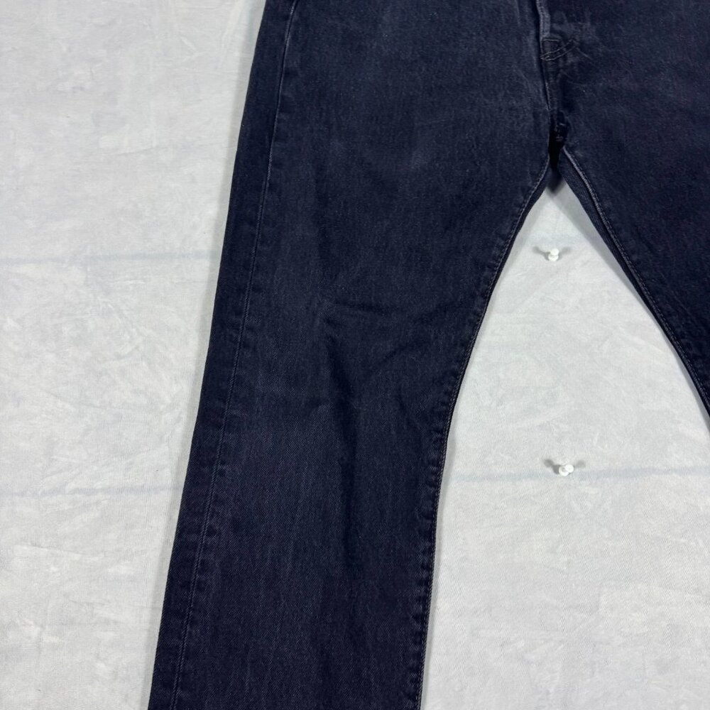 Levi’s 501 Mens Straight Leg Jeans Black Denim 5-Pocket Outdoor Size 33x32 - Picture 7 of 16